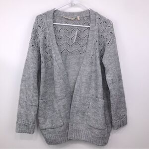 Soft Surroundings Thick Knit Open Front Gary Cardigan Sweater- NEW
